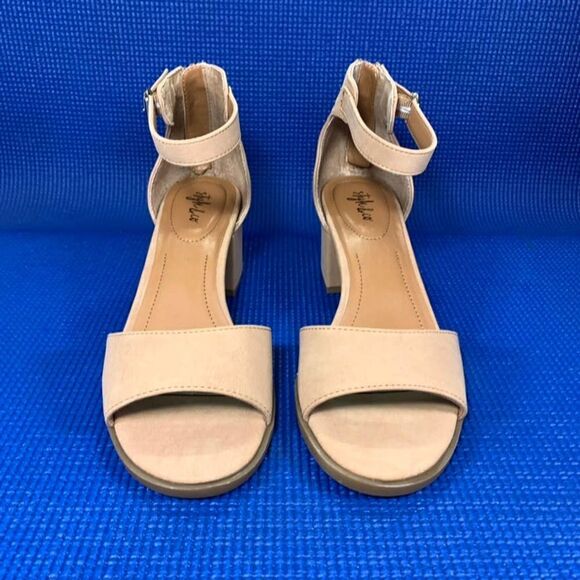 STYLE & CO KATERINAA Women`s Size 7M Brown Beige Open Toe Heels 10011738300 - Picture 2 of 8